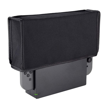 eXtremeRate Housse de Protection en Nylon Noir Anti-poussière pour Switch Dock & Switch OLED Dock