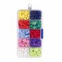 Bouton de Couture 9mm Rond Bouton en Résine avec Boîte en Rangement Plastique pour Couture Artisanat Scrapbooking et Bricolage O