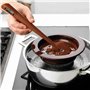 OFKPO Spatule Thermomètre à Chocolat, Pâtisserie Spatule + Thermomètre Silicone, Marron