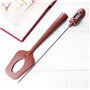 OFKPO Spatule Thermomètre à Chocolat, Pâtisserie Spatule + Thermomètre Silicone, Marron