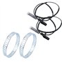 Bohaner Lot de 2 capteurs ABS de vitesse de roue arrière + 2 anneaux ABS pour BMW Série 1 B1-ER E81 E87 Série 3 E90 E91 E92 Acce