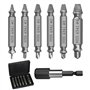Lot de 6 Extracteurs de Vis Avec Porte-Embout Magnétique et Adaptateur de Douille pour Vis Endommagées