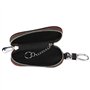 Qiilu Porte-clés Sac en Cuir PU Coque de Protection Clé pour Voiture Cas clé Télécommande Clé(Noir)
