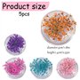 Guyode 5 Pièces Fleurs Séchées 3d pour Nail Art Decoration Ongles Nail Art 5 Couleurs Deco Ongle D'autocollants L'art des Ongles
