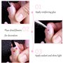 Guyode 5 Pièces Fleurs Séchées 3d pour Nail Art Decoration Ongles Nail Art 5 Couleurs Deco Ongle D'autocollants L'art des Ongles