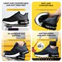 ZSDZSZ Chaussures de Sécurité Hommes Femmes Légère Respirantes Chaussures de Travail Confortable Antidérapante Baskets de Sécuri