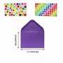 Lot de 60 mini enveloppes aux couleurs assorties avec 2 feuilles d'autocollants à faire soi-même, petites enveloppes assorties p