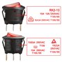Heschen Interrupteur basculant ON/OFF rond à 3 bornes, lumière rouge 10 A, 250 VAC (lot de 2)