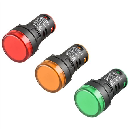 Heschen Lot de 3 voyants lumineux LED de 22 mm