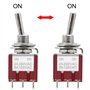 Heschen Lot de 2 interrupteurs miniatures à bascule MTS-402 ON-ON 4PDT 12 broches 2A 250V 5A 120V