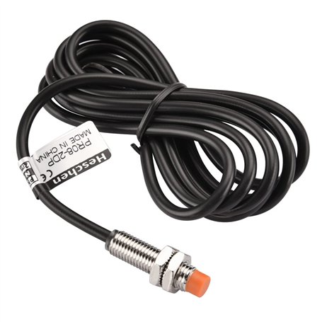 Heschen Capteur de proximité inductif PR08-2DP cylindrique type DC 12-24 V 3 fils PNP NO (normalement ouvert) CE
