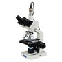 Omax - Microscope trinoculaire numérique - LED - 40X-2500X - Avec appareil photo 5 MP et platine mécanique