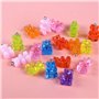 100 Pièces Pendentifs Ours en Résine Coloré Ours Bonbons Charmes Dessin Animé Ours Porte-clés Collier Charme Mignon Bracelet Acc