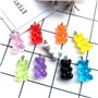 100 Pièces Pendentifs Ours en Résine Coloré Ours Bonbons Charmes Dessin Animé Ours Porte-clés Collier Charme Mignon Bracelet Acc