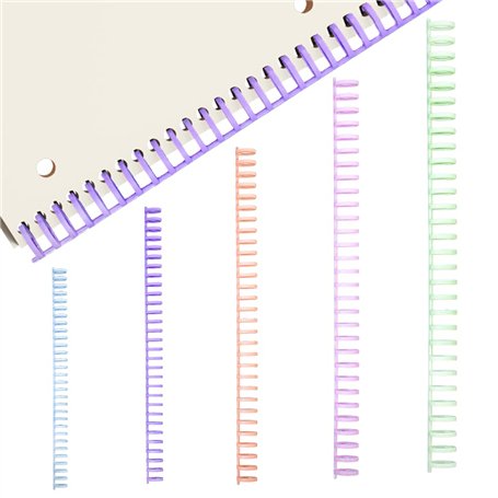 SLTAXAR 15PCS Peignes de Reliure en Plastique 16MM 30 Trous