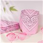 BOOMTOP 6paires Lunettes Cœur Rose Lunette d'Amour Protection Uv et 6pcs Bandana Foulard Carré Rose Décoration DIY Accessoires d
