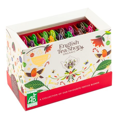 English Tea Shop - Calendrier de l'avent thés et infusions bio à cartes blanc - 25 thés et infusions issus du commerce équitable