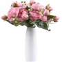 XONOR 4 Bouquets de Fleurs artificielles en Soie Pivoine Artificielle Fausse Fleur glorieuse pour la décoration de Maison Nuptia