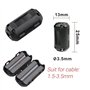 Futheda 10 pcs 3 mm de diamètre intérieur à Anneau de ferrite Core Anti-interférences Haute fréquence Filtre RFI EMI Noise Suppr