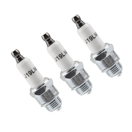 3 bougies d’allumage RJ19LM pour tondeuses à gazon 4 temps