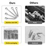 230 Pièces Goupilles Fendues en Acier Inoxydable Goupille de Retenue Assortiment Kit avec Boîte D'assortiment en 6 Tailles Diffé