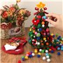 Lot de 500 pompons colorés à paillettes de 1,5 cm pour travaux manuels, mini pompons doux et pelucheux pour travaux manuels, déc