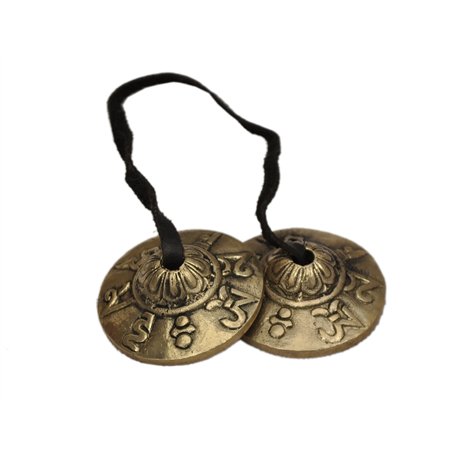 Boutique Dharma ; cymbales tibétaines Tingsha (Petites) OM Mani Padme Hum