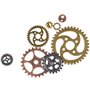 FOCCTS 100g Steampunk Engrenages en Métal Pendentif Cogs Steampunk pour Bijoux Artisanat 7-30mm