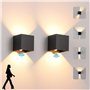 2PCS LED Applique Murale intérieur/Extérieur avec Détecteur de Mouvement