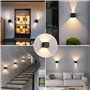 LED 12W Applique Murale intérieur/Extérieur avec Détecteur de Mouvement,3000K blanc chaud Moderne Luminaire Murale,Éclairage Mur