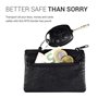 kwmobile Pochette clefs avec Protection RFID - Deux Compartiments et Porte-clé - Étui en Simili Cuir pour Homme et Femme - Noir