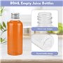 ADERTOS 12PCS Mini Bouteille, Bouteilles Miniatures Réutilisables 80ML Bouteilles de Jus en Plastique Mini Bouteilles de Shot Bo