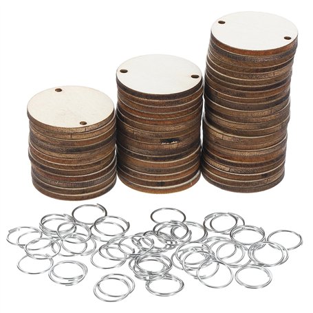 LIOOBO Calendrier Anniversaire Bois Tranches de Bois Disque Rondes pour Calendrier d'Ami Anniversaire Bricolage DIY Fabrication