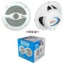 2 Haut-parleurs Marins Compatible avec Boss Audio MR50W 2 Voies 15