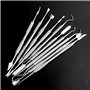 TOVOT 10 Pièces Outils de sculpture en cire en acier inoxydable Outils de sculpture double face Outils de modelage de l'argile