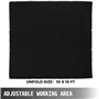 Mophorn Couverture en fibre de verre de soudure 10 x 10 PI Ignifugation soudure Bouclier de sécurité pour gas station noire prot