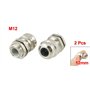 sourcingmap 2pcs presse-étoupe M12 3.0-6.5mm en acier inoxydable connecteur étanche