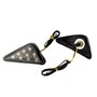 2 pcs Feux de Clignotants, Keenso Ambre LED Feux de Signalisation Voyants, 12V Triangle Feux de Marqueur de Stroboscope Universe