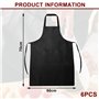 6 Pièces Noir Unisexe Tablier