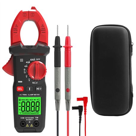 BYZESTY Pince ampèremétrique AC DC True-Rms 4000 comptes