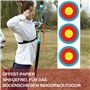 Nizirioo Cible de Tir à l'Arc : 40 Feuilles 68 x 22 cm, 10 Anneaux Disques Papier pour Flèche, Arc et Arbalète - Accessoires