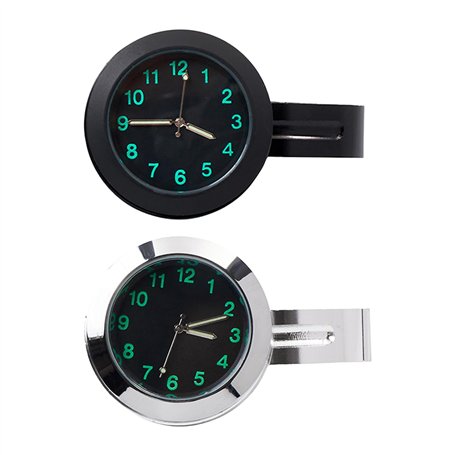 MEGYAD 2 pièces 22-25 mm horloge de moto vélo : horloge de guidon lumineuse avec résistance à l'oxydation alliage pour scellé ét