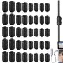 Lot de 40 noyaux de ferrite pour câble : noyaux de ferrite Filtre antiparasite Filtre en ferrite pliable Anneau de ferrite à cli