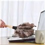 Nizirioo Plumeau d'autruche 34 cm Plumeau avec Manche en Bois pour Chambre Salon Bibliothèque