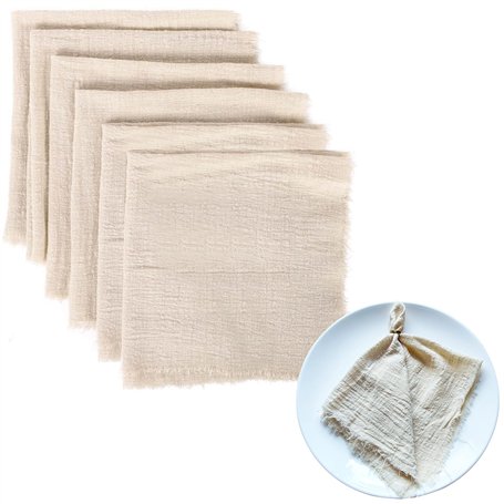 Lot de 6 Serviette de Table: TOATELU Serviettes en Tissu Serviette de Table Coton réutilisables