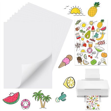 VMUTGA 30 Feuilles Papier Autocollant Imprimante