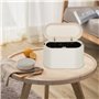 Poubelle de Table avec Couvercle à Bouton-Poussoir,Poubelle de table avec couvercle, mini poubelle de table pour cuisine, Petite