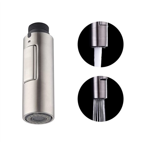 KES Embout Robinet Cuisine de Rechange DouchetteTête de Robinet Amovible Universelle G1/2 Acier Inoxydable SUS304 Brossée