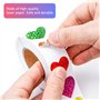 1000pcs Rouleau D'Autocollants ColoréS D'éToiles Et De Coeurs De Paillettes, Autocollants D'Autocollants De Paillettes De RéComp
