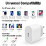 Chargeur Rapide USB C 20W avec Câble USB C vers Lightning 1m Certifié MFi pour iPhone 14/14 Pro/14 Pro Max/14 Plus/13/12/11/SE/X